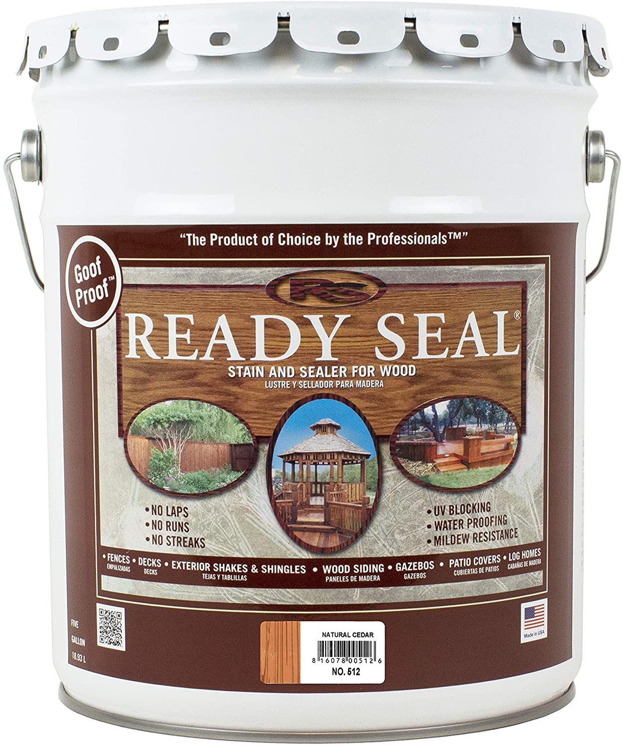 Ready Seal Pail Natural Cedar Exterior Stain