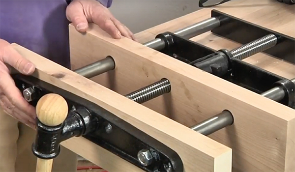 install woodworking vise