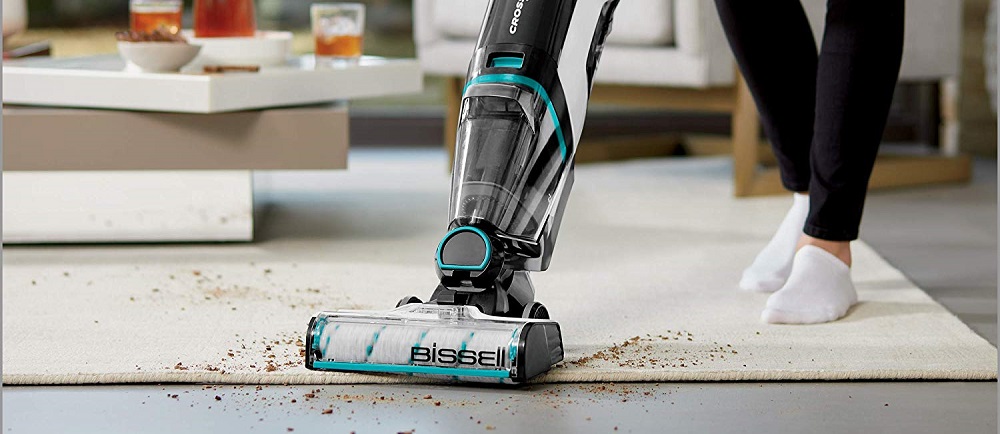 BISSELL, 2554A CrossWave Cordless Max All in One Wet-Dry Vacuum Cleaner and Mop for Hard Floors and Area Rugs, Black Pearl White