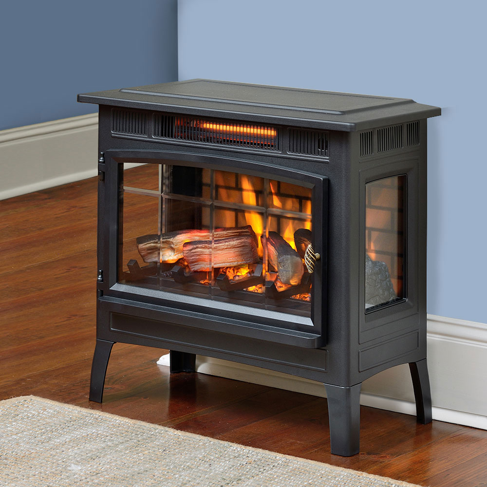 Duraflame 3D Infrared Electric Fireplace Stove with Remote Control - Portable Indoor Space Heater - DFI-5010