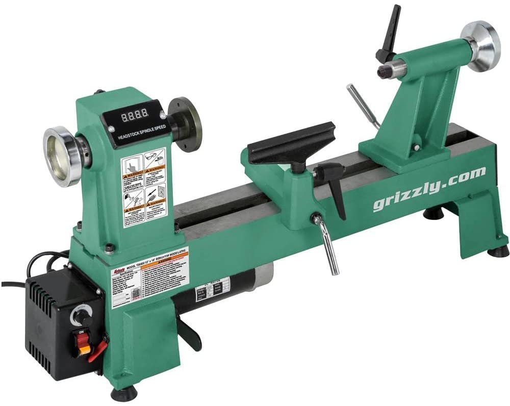 Grizzly Industrial T25920-12 x 18 Variable-Speed Benchtop Wood Lathe