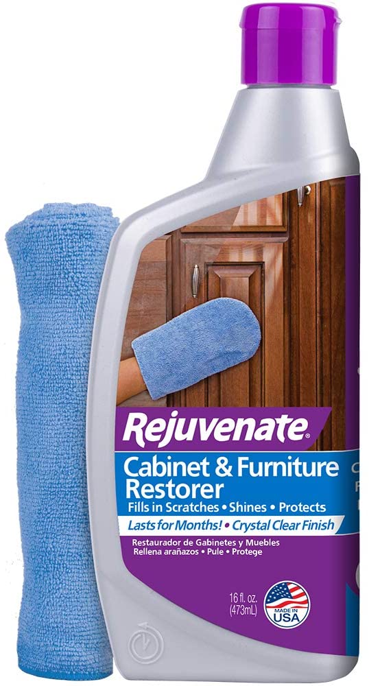 Rejuvenate Cabinet & Furniture Restorer Fills in Scratches Seals and Protects Cabinetry, Furniture, Wall Paneling