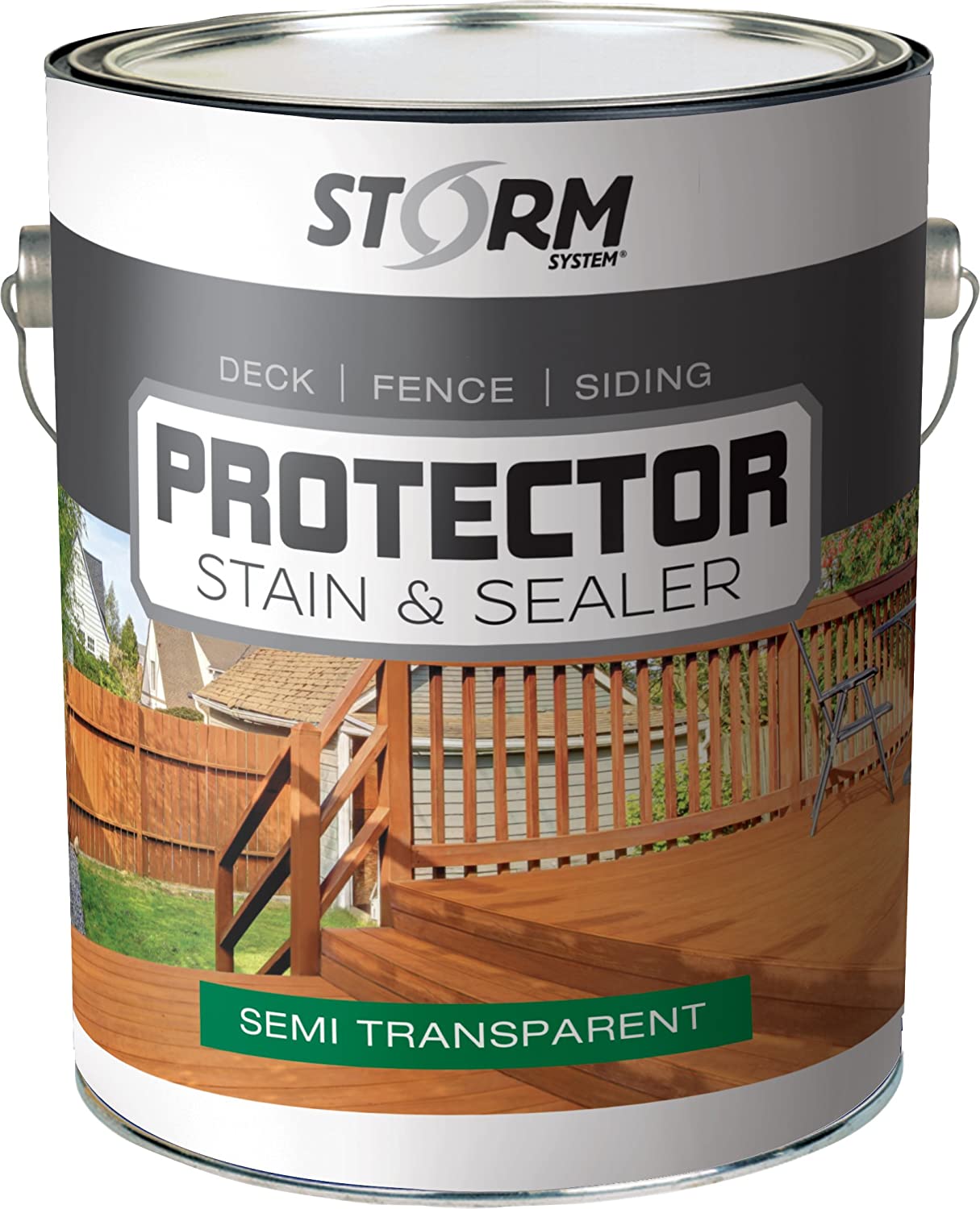 STORM SYSTEM Storm Protector Penetrating Sealer & Stain Protector - Deck Protector, Fence Protector, Mahogany Stain, Redwood Stain - 291112-1 Gallon, Hickory