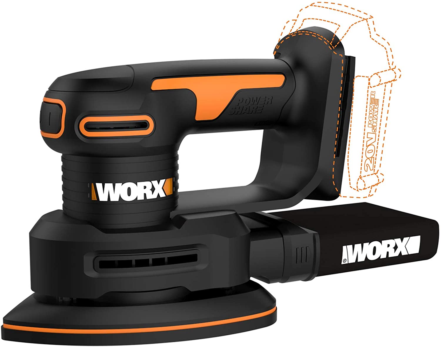 Worx WX822L.9 20V Power Share Cordless Detail Sander (Tool Only)