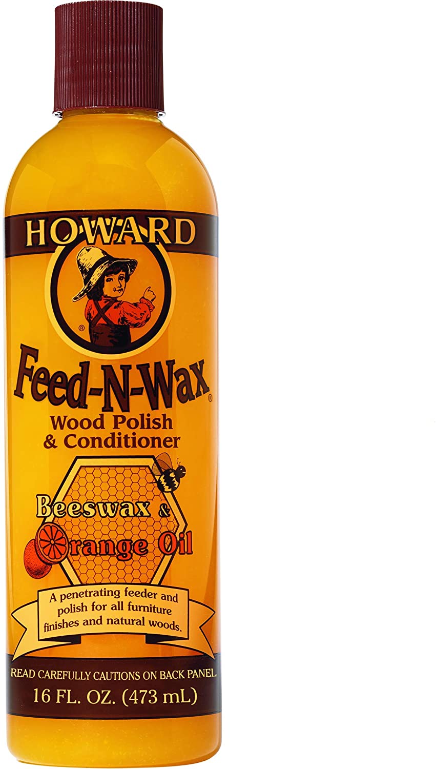 Howard Products FW0016 Wood Polish & Conditioner, 16 oz, Orange, 16 Fl Oz