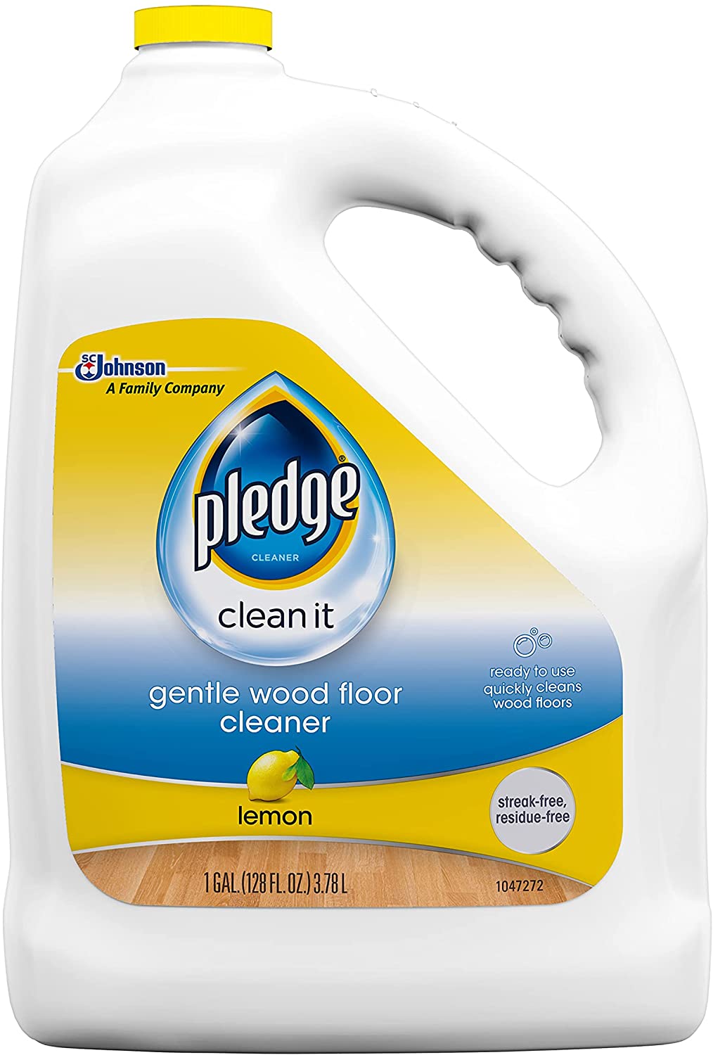 Pledge Wood Floor Cleaner Liquid, Shines Hardwood, Removes Dirt, Safe and Gentle, Lemon, 1 Gallon
