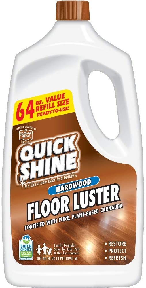 Quick Shine Cleaner, Restore, Protect, Refresh High Traffic Hardwood Floor Luster, 1, White Bottle with Brown Label, 64 Fl Oz