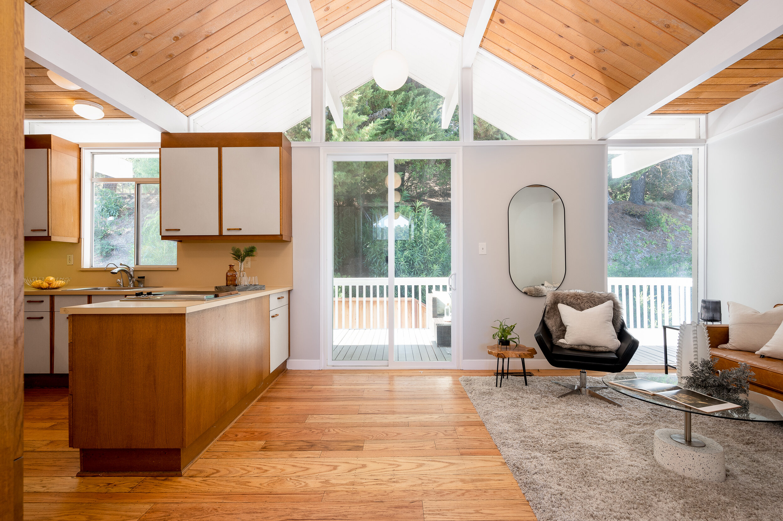 wood trim living room