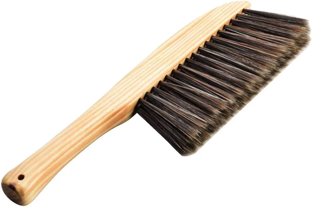Wood cleaning brush on white background
