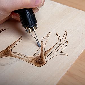 Amazon.com: YIHUA 939-II Pyrography Pen Wood Burning Kit Station 250750℃/4821382℉ Temperature Adjustable with 20 Wire Nibs, 1 Stable Pen Holder, 2 Stencils, 2 Scrap Wood, 1 S/S Tweezers, and 1 Pliers (Green)