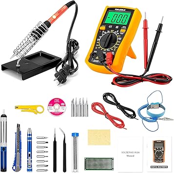 Soldering Iron Kit, 24 in 1 Upgrade Welding Soldering Iron Tools with Digital Multimeter Soldering Iron Kit, 24 in 1 Upgrade Welding Soldering Iron Tools with Digital Multimeter